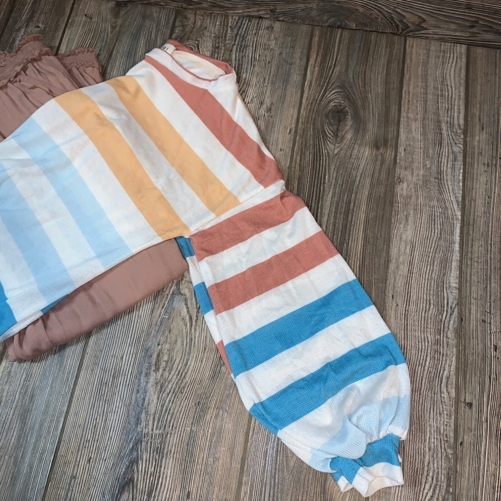 Striped balloon sleeve shirt - Picture 3 of 5